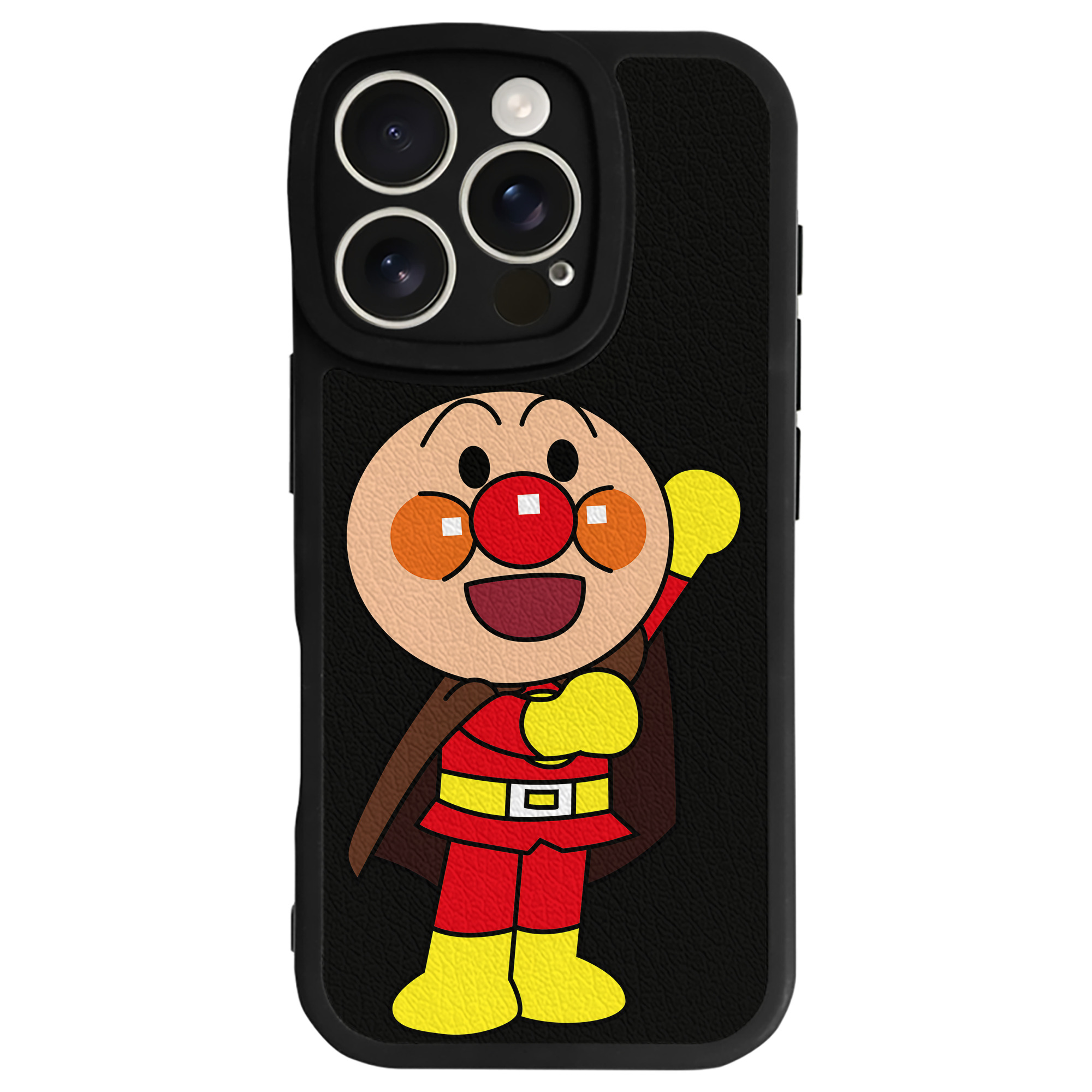 （画像用） アンパンマン Anpanman 【iPhone 16シリーズ対応】シリコンスマホケース（レザー調） 材質：シリコン
